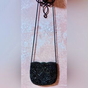 Vintage Green Beaded Evening Bag